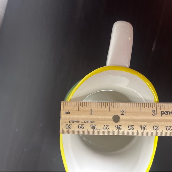 Colorful Striped Ceramic Pitcher - Rainbow Stripes - Picture 7 of 8